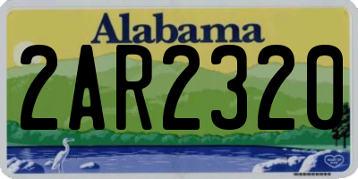 AL license plate 2AR2320
