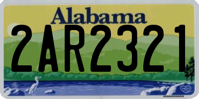 AL license plate 2AR2321