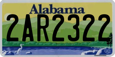 AL license plate 2AR2322