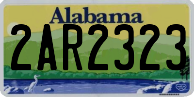 AL license plate 2AR2323