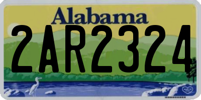 AL license plate 2AR2324
