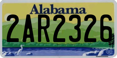 AL license plate 2AR2326