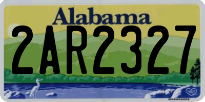 AL license plate 2AR2327