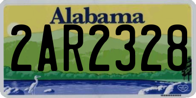 AL license plate 2AR2328