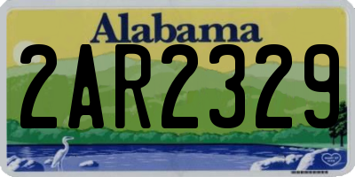 AL license plate 2AR2329
