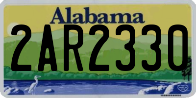 AL license plate 2AR2330