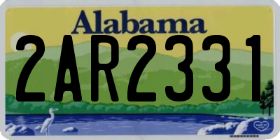 AL license plate 2AR2331