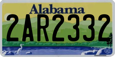 AL license plate 2AR2332