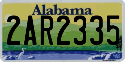 AL license plate 2AR2335