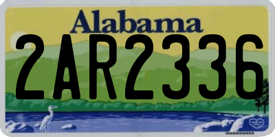 AL license plate 2AR2336