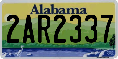 AL license plate 2AR2337