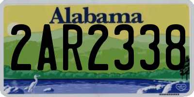 AL license plate 2AR2338