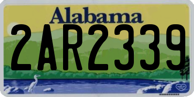 AL license plate 2AR2339