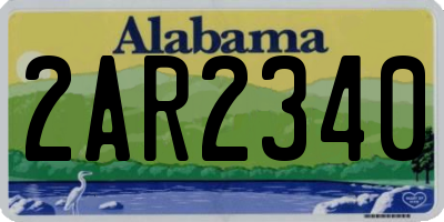 AL license plate 2AR2340
