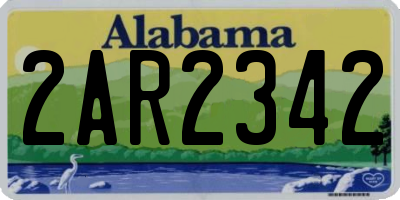 AL license plate 2AR2342