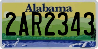AL license plate 2AR2343