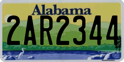 AL license plate 2AR2344