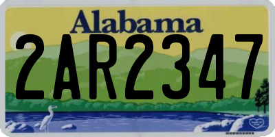 AL license plate 2AR2347