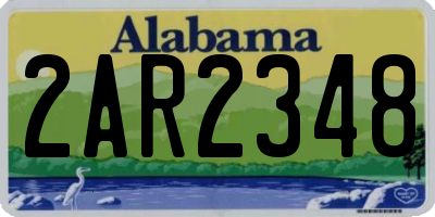 AL license plate 2AR2348