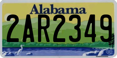 AL license plate 2AR2349