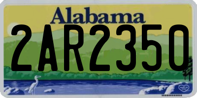 AL license plate 2AR2350