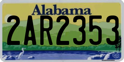 AL license plate 2AR2353