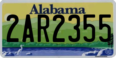 AL license plate 2AR2355
