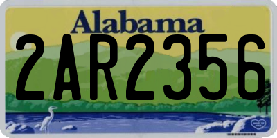 AL license plate 2AR2356