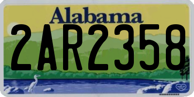 AL license plate 2AR2358