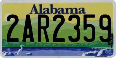 AL license plate 2AR2359
