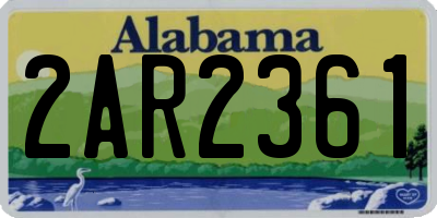 AL license plate 2AR2361