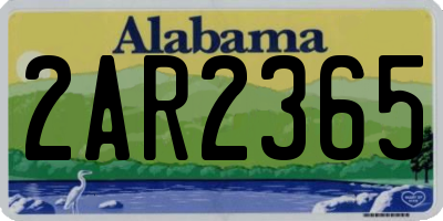 AL license plate 2AR2365