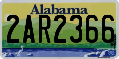 AL license plate 2AR2366