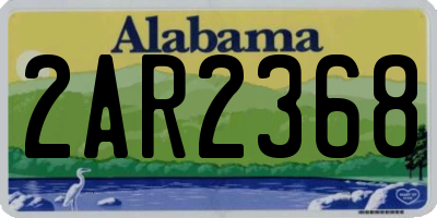 AL license plate 2AR2368