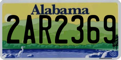 AL license plate 2AR2369