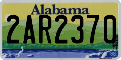 AL license plate 2AR2370