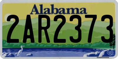 AL license plate 2AR2373