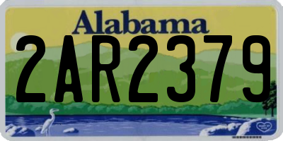 AL license plate 2AR2379