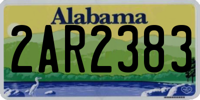 AL license plate 2AR2383
