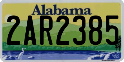 AL license plate 2AR2385