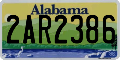 AL license plate 2AR2386