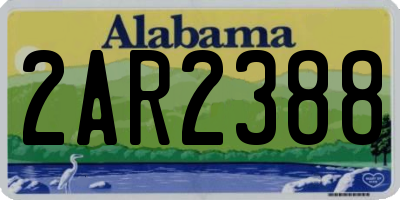 AL license plate 2AR2388