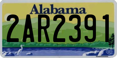 AL license plate 2AR2391