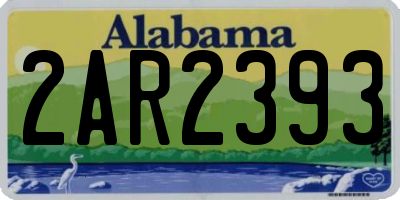 AL license plate 2AR2393