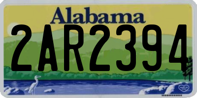 AL license plate 2AR2394