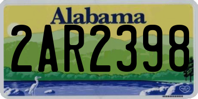 AL license plate 2AR2398