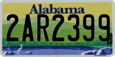 AL license plate 2AR2399