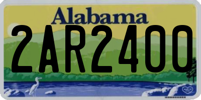 AL license plate 2AR2400