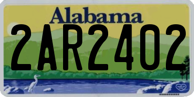 AL license plate 2AR2402