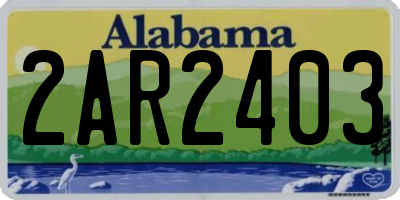 AL license plate 2AR2403